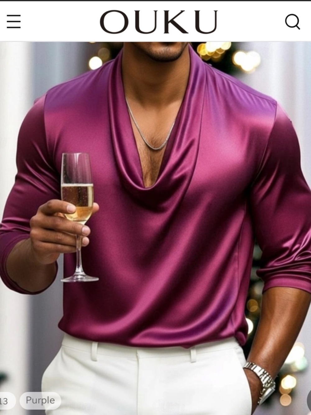 Men's Shirt Silk Like Satin Shirt Casual Shirt Plain Formal Wedding